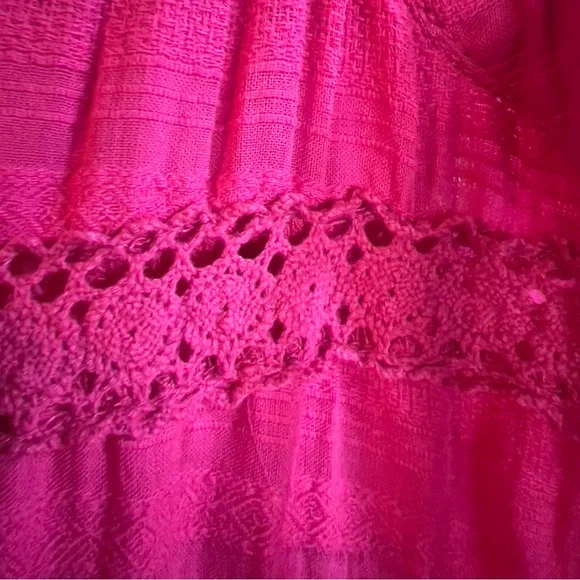 Knox Rose Hot Pink Ruffle Sleeve Tiered Dress | Size 2X - Picture 4 of 6